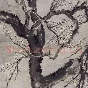 清代 罗聘《罗聘冬月繁梅图轴》国画花鸟作品图片鉴赏