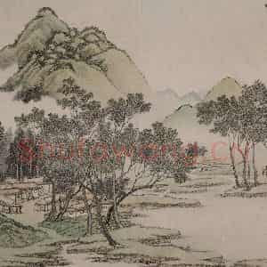 清代 蔡嘉《蔡嘉山水图册》国画山水作品图片鉴赏