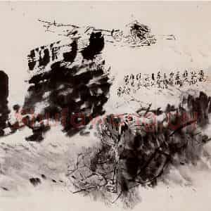 1988年 方增先《西风吹老洞庭波》国画综合作品图片鉴赏