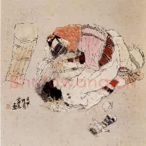 1992年 方增先《母与子》国画人物作品图片鉴赏
