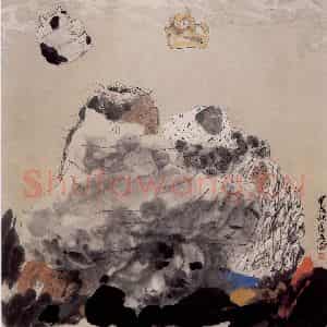 1994年 方增先《和奶奶在一起》国画综合作品图片鉴赏