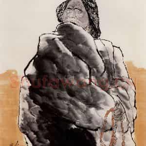 1996年 方增先《期望》国画综合作品图片鉴赏