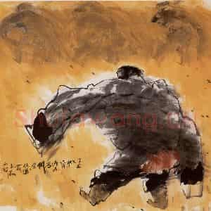 1997年 方增先《草原祝酒舞》国画综合作品图片鉴赏