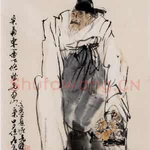 1998年 方增先《采菊东篱下》国画综合作品图片鉴赏