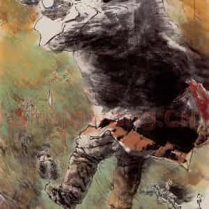 1999年 方增先《祝酒舞》国画综合作品图片鉴赏