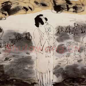 2000年 方增先《年年团扇》国画综合作品图片鉴赏