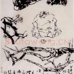 2003年 方增先《我眠君且归》国画综合作品图片鉴赏