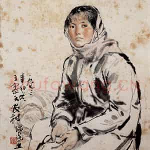 1973年 方增先《密云农村知青》国画人物作品图片鉴赏
