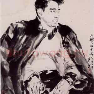 1977年 方增先《工棚里的干部》国画人物作品图片鉴赏