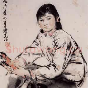 1977年 方增先《中学生》国画人物作品图片鉴赏