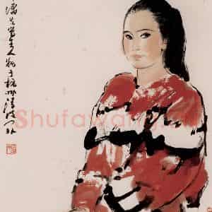 1983年 方增先《华侨女》国画人物作品图片鉴赏