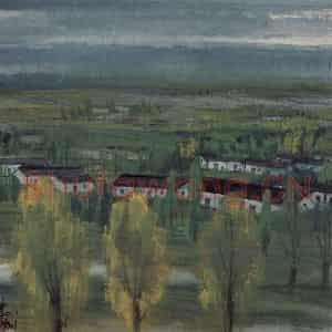 1962年 林风眠《春》国画山水作品图片鉴赏