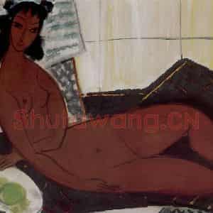 1977年 林风眠《裸女》国画人物作品图片鉴赏