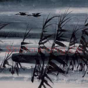 1958年 林风眠《春》国画山水作品图片鉴赏