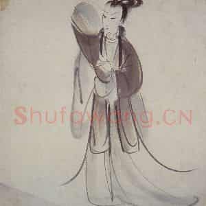 50年代 林风眠《仕女》国画人物作品图片鉴赏