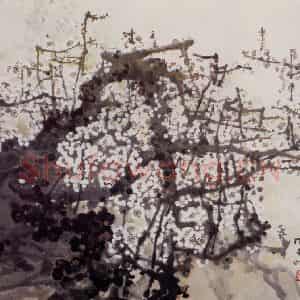 1992年 高冠华《暗香浮动又春迟》国画花鸟作品图片鉴赏