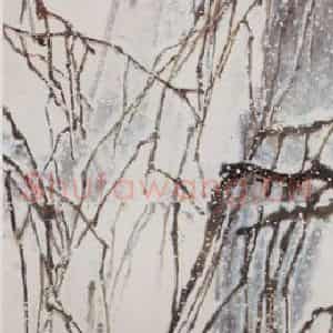 1993年 高冠华《雪鹫》国画花鸟作品图片鉴赏