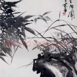 1980年 高冠华《百亩幽香细细闻》国画花鸟作品图片鉴赏