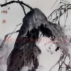 1982年 高冠华《青藤白杨之间》国画花鸟作品图片鉴赏