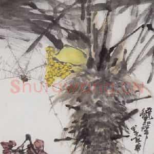 1984年 高冠华《秋声》国画花鸟作品图片鉴赏