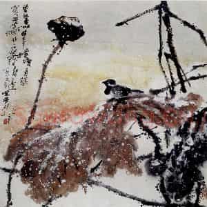 1985年 高冠华《曾记否、似昨年》国画花鸟作品图片鉴赏