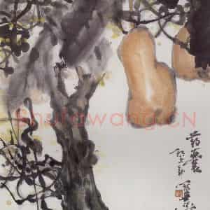 1986年 高冠华《药囊》国画花鸟作品图片鉴赏