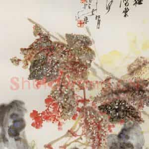 1987年 高冠华《昨夜风狂雨骤》国画花鸟作品图片鉴赏