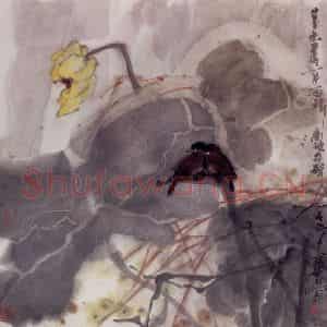 1991年 高冠华《暮色苍苍一片》国画花鸟作品图片鉴赏
