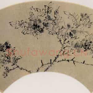明代 陈栝《月季》国画花鸟作品图片鉴赏