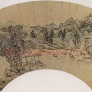 明代 居节《山水》国画山水作品图片鉴赏