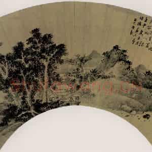 明代 曹羲《山水》国画山水作品图片鉴赏