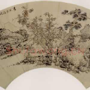 明代 蓝瑛《秋景山水》国画山水作品图片鉴赏