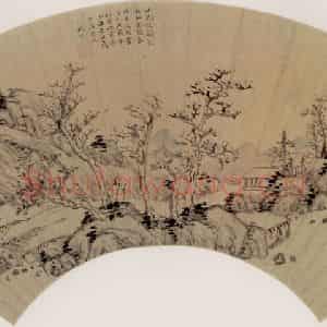 明代 李杭之《林枯欲春图》国画山水作品图片鉴赏