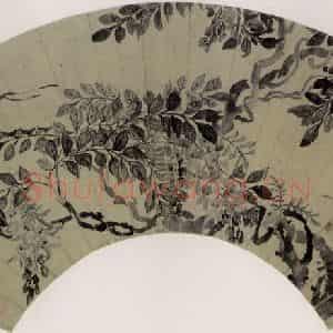 清代 闵贞《藤花》国画花鸟作品图片鉴赏