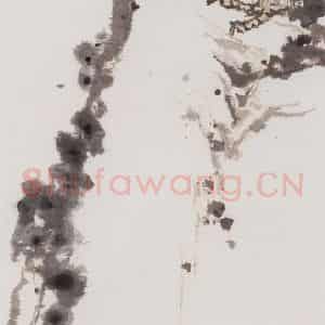 1960年代 潘天寿《灵鹫远望图轴》国画花鸟作品图片鉴赏