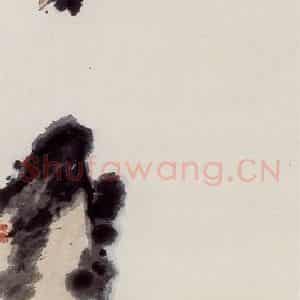 1948年 潘天寿《松鹰图轴》国画综合作品图片鉴赏
