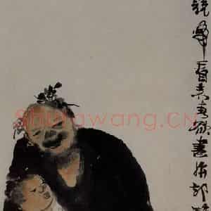 李可染《春社醉归》国画人物作品图片鉴赏