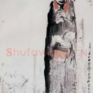 1985年 刘国辉《三月》国画人物作品图片鉴赏