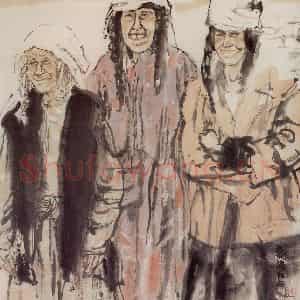 1992年 刘国辉《女人们》国画人物作品图片鉴赏