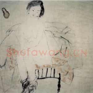 1986年 刘国辉《人体》国画人物作品图片鉴赏