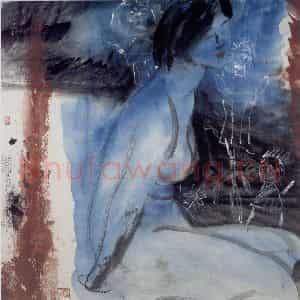 1988年 刘国辉《人体》国画人物作品图片鉴赏