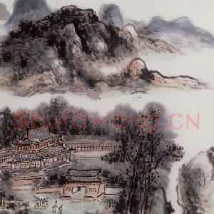 黄宾虹《太白山》国画山水作品图片鉴赏