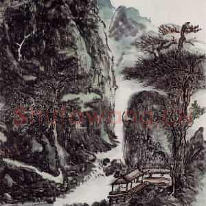 黄宾虹《蜀江舟中所见》国画山水作品图片鉴赏