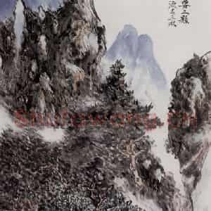 黄宾虹《三水》国画山水作品图片鉴赏