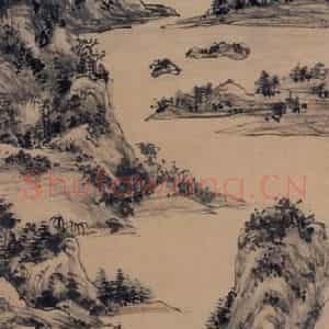 黄宾虹《赤柱山望海》国画山水作品图片鉴赏