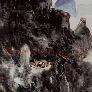 黄宾虹《七星岩》国画山水作品图片鉴赏