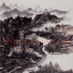 黄宾虹《西泠远眺》国画山水作品图片鉴赏