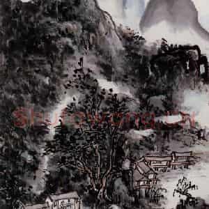 黄宾虹《杭阜图》国画山水作品图片鉴赏