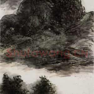黄宾虹《笤霅晓色》国画山水作品图片鉴赏