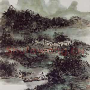 黄宾虹《山水》国画山水作品图片鉴赏